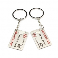 Lovers Credit Card Couple Keyrings Set Silver Metal Puzzle Keyrings Key Chains