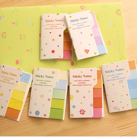 Cute Rainbow Coloured Mini Sticky Notes Page Markers Indexing Tabs