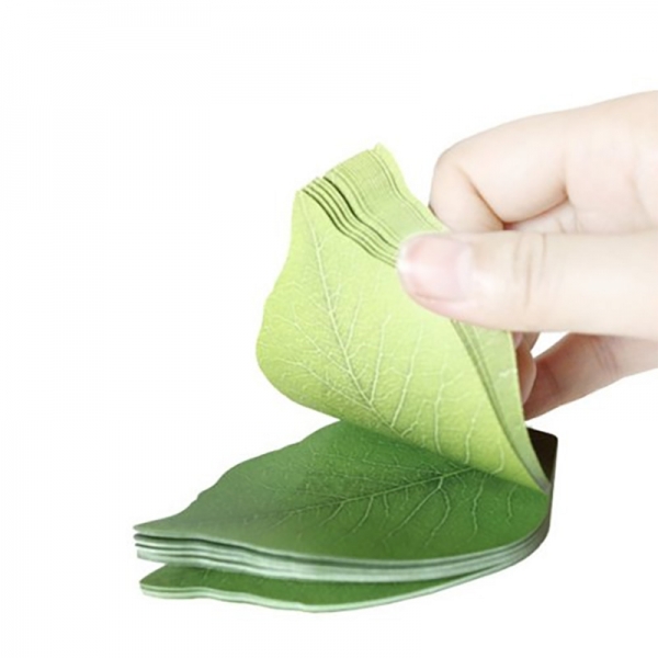 Cute Green Leaves Leaf Shape Sticky Notes Novelty Sticky Note Pad