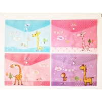 4pk Giraffe Animals Fashion A4 Plastic Document Wallets File Folders