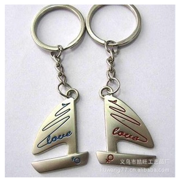 Sailor Sachets Couple Keyrings Lovers Puzzle Keyring Set Silver Metal Key Chains