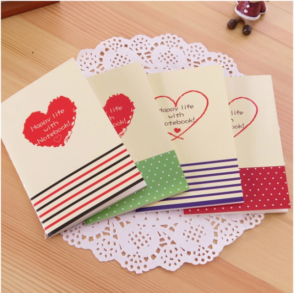Love Hearts Mini Cute Notebooks Small Notepads Notes Pad Pocket Memo Pads Lined