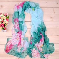 160 50cm Butterflies Flowers Print Floral X093 Fashion Ladies Scarves Chiffon Scarf Womens Shawls