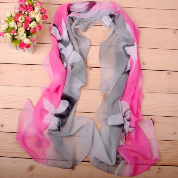 160 50cm Flowers Print Floral X169 Fashion Ladies Scarves Chiffon Scarf Womens Shawls