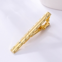 T1-15-006 Mens Metal Silver Gold Tie Clip