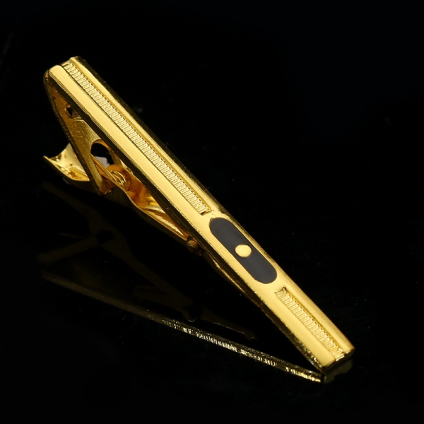 T4-2-009 Mens Metal Silver Gold Tie Clip