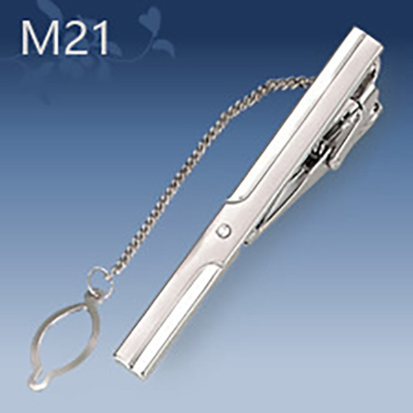 M21 Mens Metal Silver Gold Tie Clip
