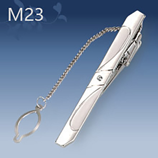 M23 Mens Metal Silver Gold Tie Clip