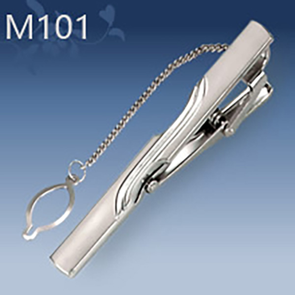 M101 Mens Metal Silver Gold Tie Clip