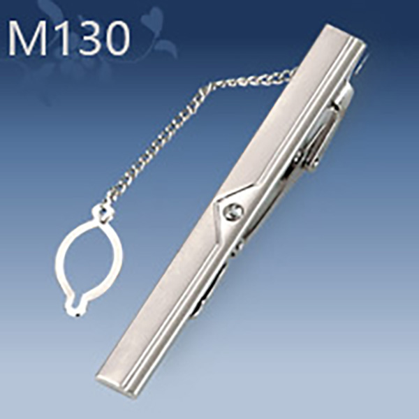 M130 Mens Metal Silver Gold Tie Clip