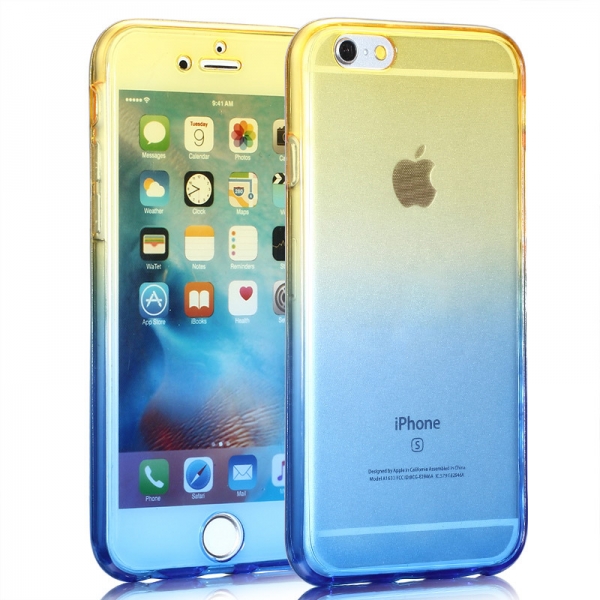 Basic Blue and Yellow iPhone 6 Plus 6S Plus Phone Case