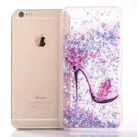 Glitter Liquid High Heel Shoe Pink B iPhone 6 Plus 6S Plus Phone Case