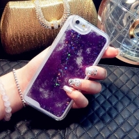 Glitter Liquid - Floating Stars Purple iPhone 12 and 12 Pro Phone Case