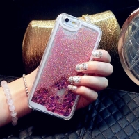 Glitter Liquid - Floating Stars Pink iPhone 12 Pro Max Phone Case