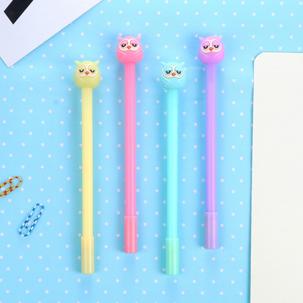 Cute Owls Novelty Ballpoint Gel Pens Funky School Supply Party Gift Bag Fillers