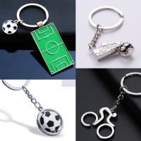 Football Cycling Badminton World Cup Sports Gym Lovers Silver Metal Keyring