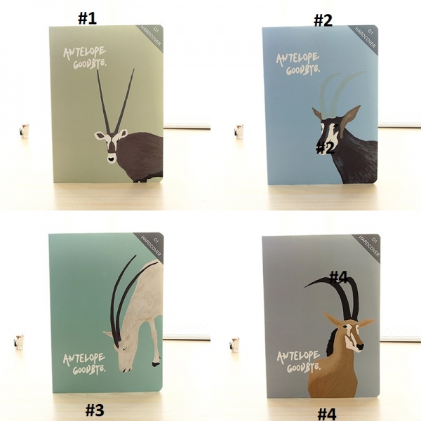 Wild Animals Antelope B5 Cute Notebooks Lined Page Note Books Notepads Notes Pad