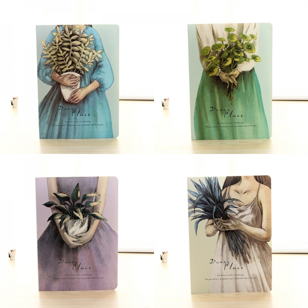 Elegant Girls Flowers B5 Cute Notebooks Large Floral Notepads Notes Pad