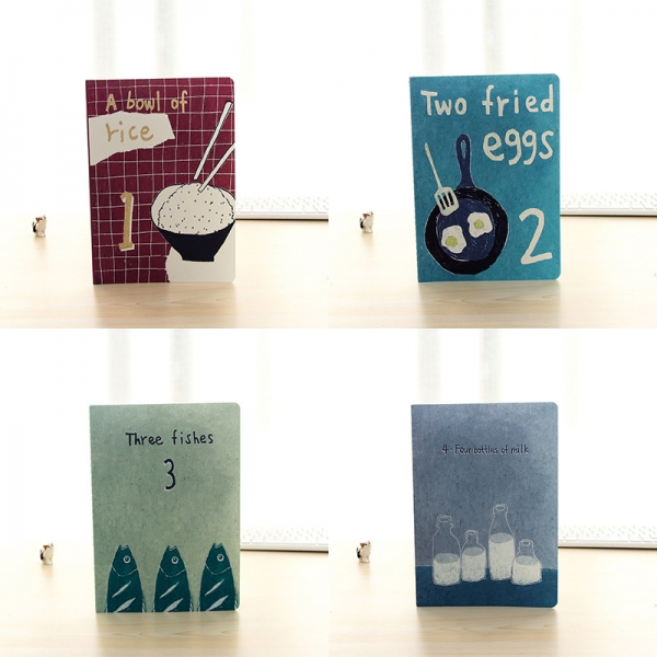 Healthy Food Egg Milk Cute B5 Size Large Notebooks Notepads Note Books Notes Pad