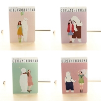 Girl Polar Bear B5 Cute Notebooks Note Books Notepads Lined Page Notes Pad