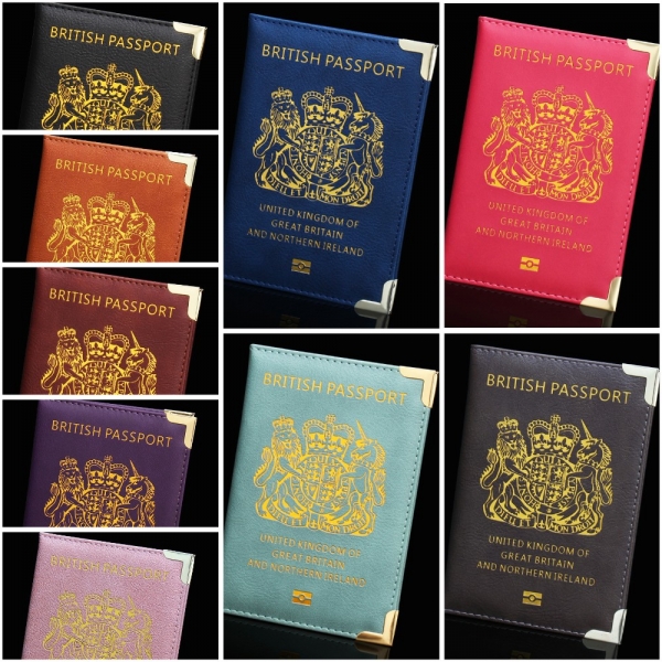 New UK Passport Holder Protector Cover Wallet PU Leather United Kingdom European