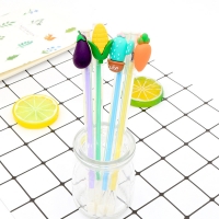 4pc Cute Vegetables Aubergine Sweetcorn Carrot Novelty Ballpoint Gel Pens Party Gift Bag Fillers