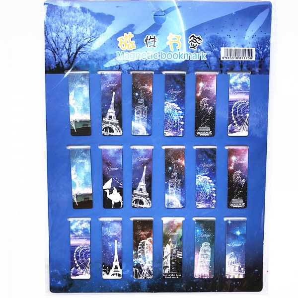 18pc World Famous Landmarks Tourist Attractions Magnetic Bookmarks With Magnet