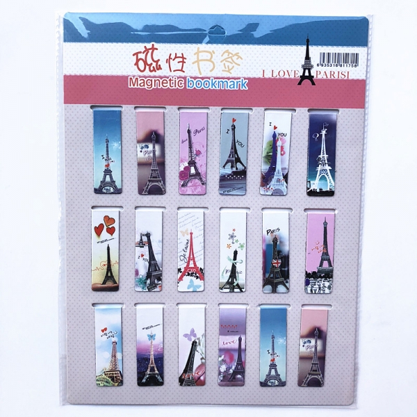 18pc Paris Eiffel Tower Magnetic Bookmarks For Books Book Markers With Magnet