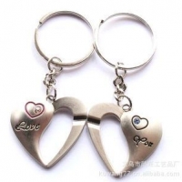 Love Heart Love You Couple Keyrings Lovers Puzzle Keyring Set Silver Key Chains