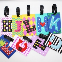 Name Initial Letters Fashion Luggage Tags Holiday Suitcase Labels Travel Bag ID