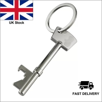 Key Shaped Bottle Opener Ring Keyfob Keyring Chain Keychain Metal Beer Ring Tool