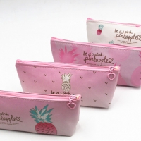 Pineapple Fruits Plastic Pencil Cases Cute Cosmetics Make Up Bags Pen Pouches