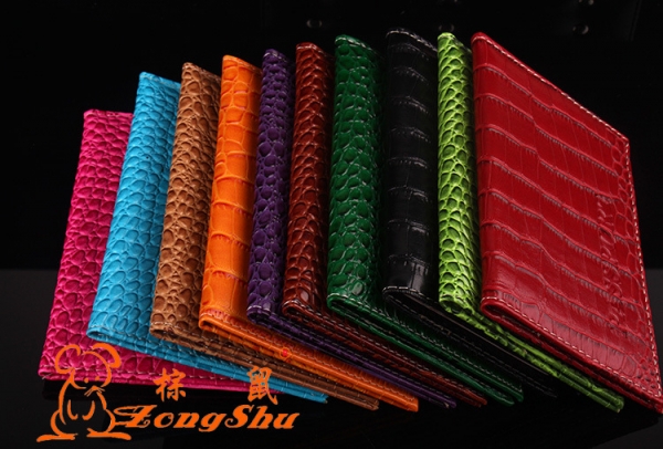 Luxury Crocodile Skin Effect Coloured PU Leather Passport Cover Travel ID Holder Wallet