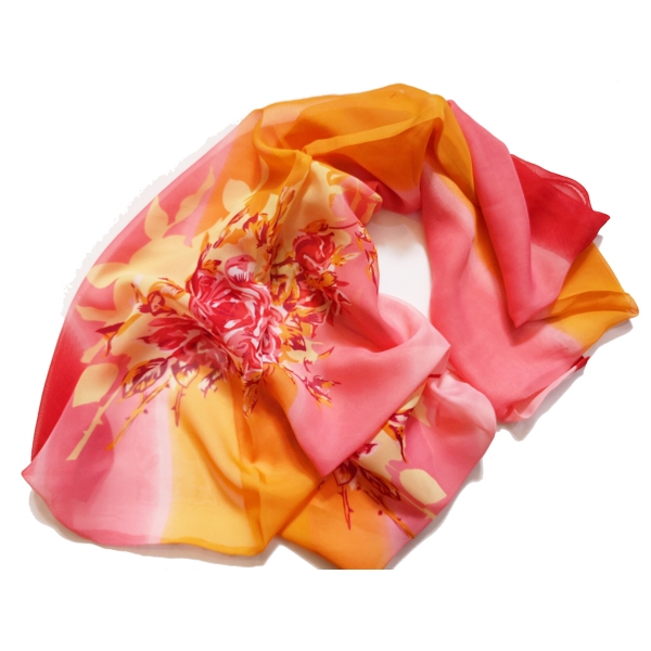 160cm 50cm Flowers Floral Fashion Ladies Scarves Chiffon Scarf Womens Shawls X135