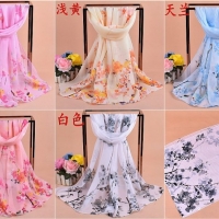 160 50cm Flowers Floral Fashion Ladies Scarves Chiffon Scarf Womens Shawls X321
