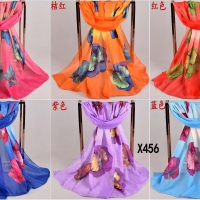 160 50cm Fashion Flowers Ladies Floral Scarves Chiffon Scarf Womens Shawls X456