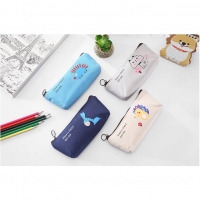 Animal Canvas Cute Pencil Cases For Girls / Cool Pencil Cases For Boys / Cosmetics Make Up Bags Pen