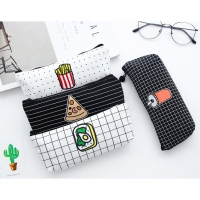 Novelty Fast Food Pizza Chips Fizzy Drink Sandwich Soft Fabric Funky Pencil Case
