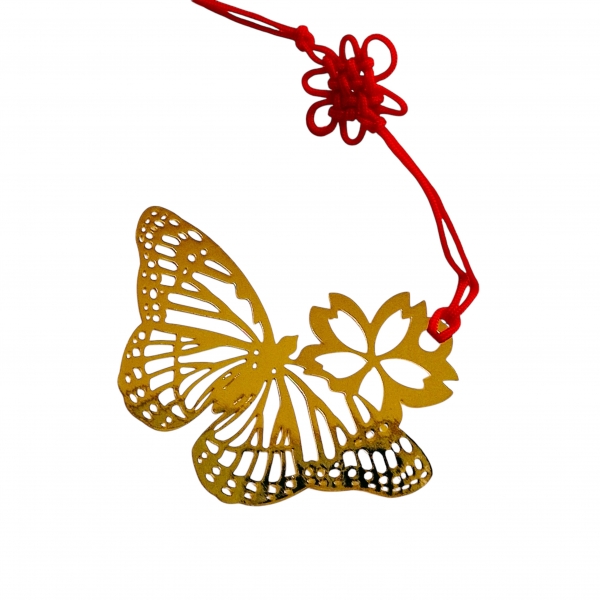 Gold Butterfly Cherry Blossom Flower Metal Cute Bookmarks For Books Book Marker