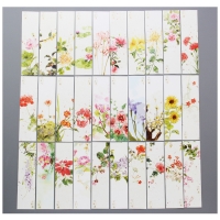 30pc Garden Flowers Floral Paper Bookmarks For Books Book Markers Readers Gift