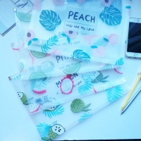 Summer Fruits Fashion A4 Plastic Document Wallets Zipper File Folders