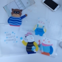 Garden Animals Fashion A4 Plastic Document Wallets Zipper File Folders