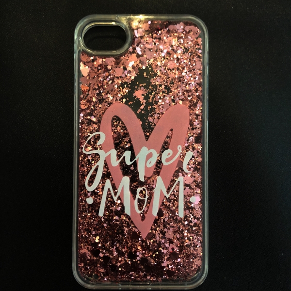 Super Mum with Pink Glitter iPhone 7 8 Soft Hard Phone Case Cover Clearance Offer