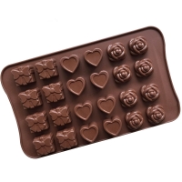 Rose Flowers Love Hearts Birthday Gifts Silicone Mould Chocolate Fondant Mold