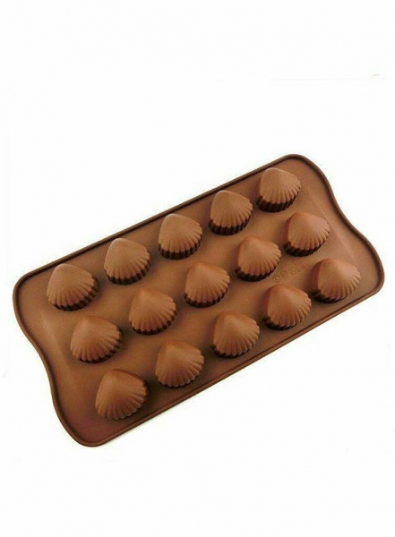 15 Seaside Shells Silicone Mould Chocolate Fondant Jelly Ice Cube Mold