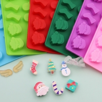 Santa Claus Snowman Christmas Tree Xmas Gift Silicone Mould Chocolate Fondant