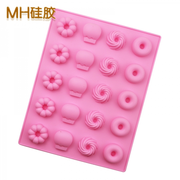 Doughnuts Flower Air Balloon Pink Silicone Mould Chocolate Fondant Jelly Mold