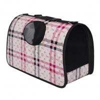 Pink Flowers Ventilated Pet Travel Bag Cat Carrier Soft Crate Puppies Small Dogs