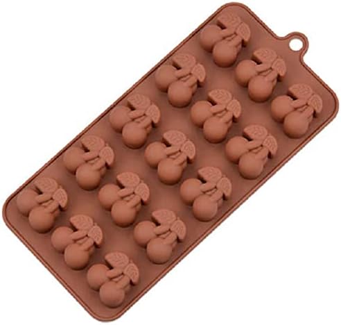 15 Cherry Fruits Silicone Mould Chocolate Fondant Jelly Ice Cube Mold