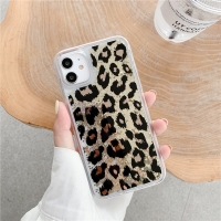 Glitter Liquid - Leopard Pattern C iPhone XR Phone Case